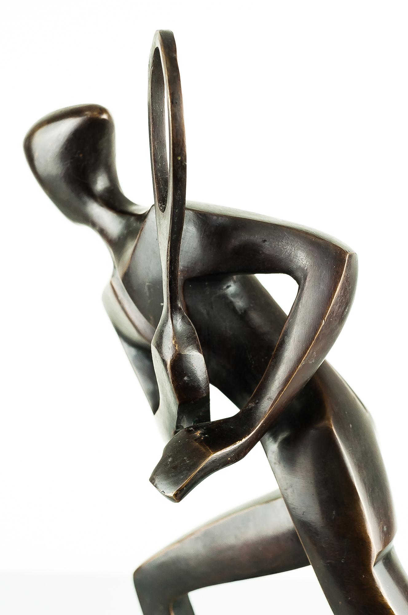 Bronze Tennis Player Attributed to William Ernst Wauer, circa 1925 4