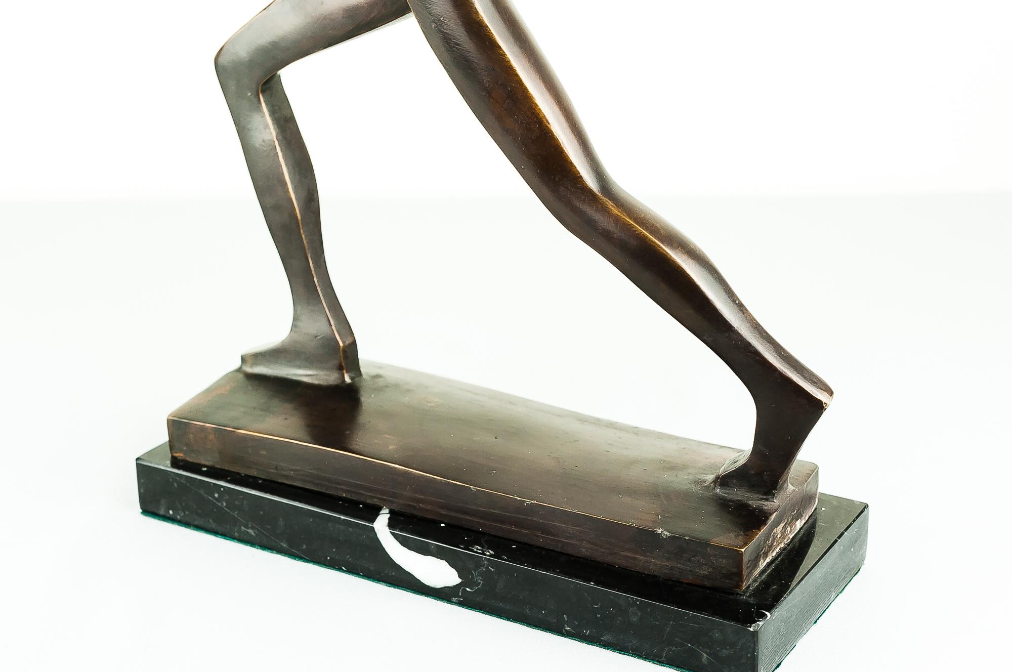 Bronze Tennis Player Attributed to William Ernst Wauer, circa 1925 5