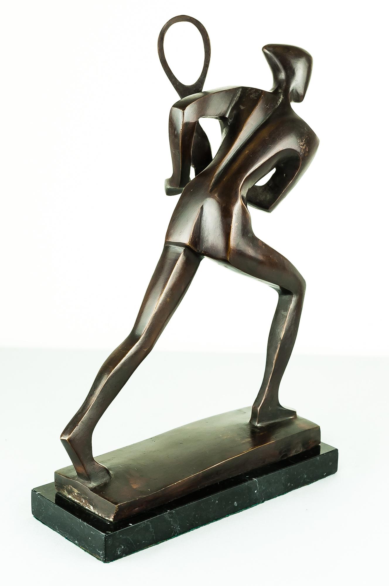 German Bronze Tennis Player Attributed to William Ernst Wauer, circa 1925