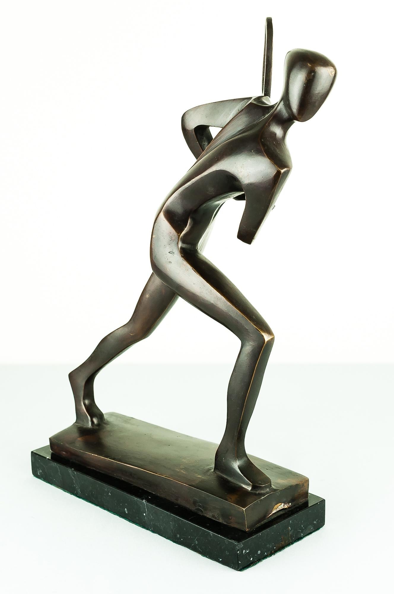 Patinated Bronze Tennis Player Attributed to William Ernst Wauer, circa 1925