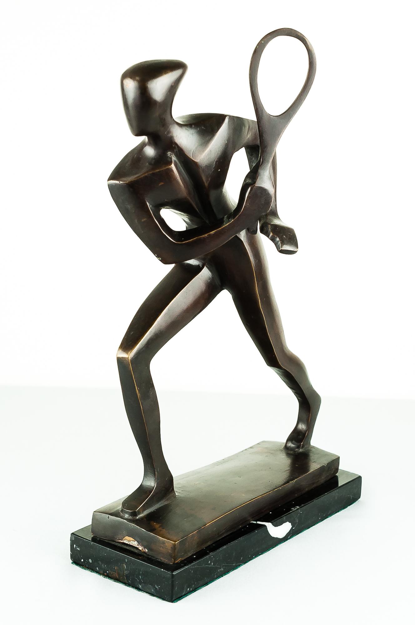 Early 20th Century Bronze Tennis Player Attributed to William Ernst Wauer, circa 1925
