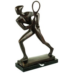 Bronze Tennis Player Attributed to William Ernst Wauer, circa 1925