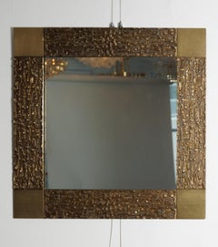 Bronze Textured Surround Mirror, by Frigerio