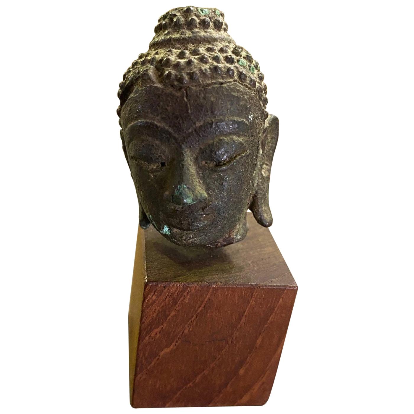 Statuette Ancienne En Bronze - Gardienne De Temple Thaïlandaise - Divinité Bouddha - Art Asiatique