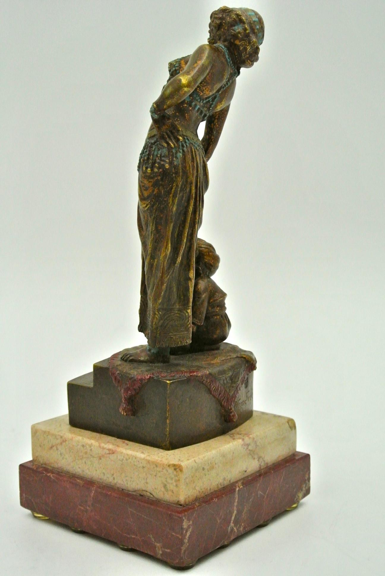 19th Century Bronze the Dancer and her Assistant For Sale