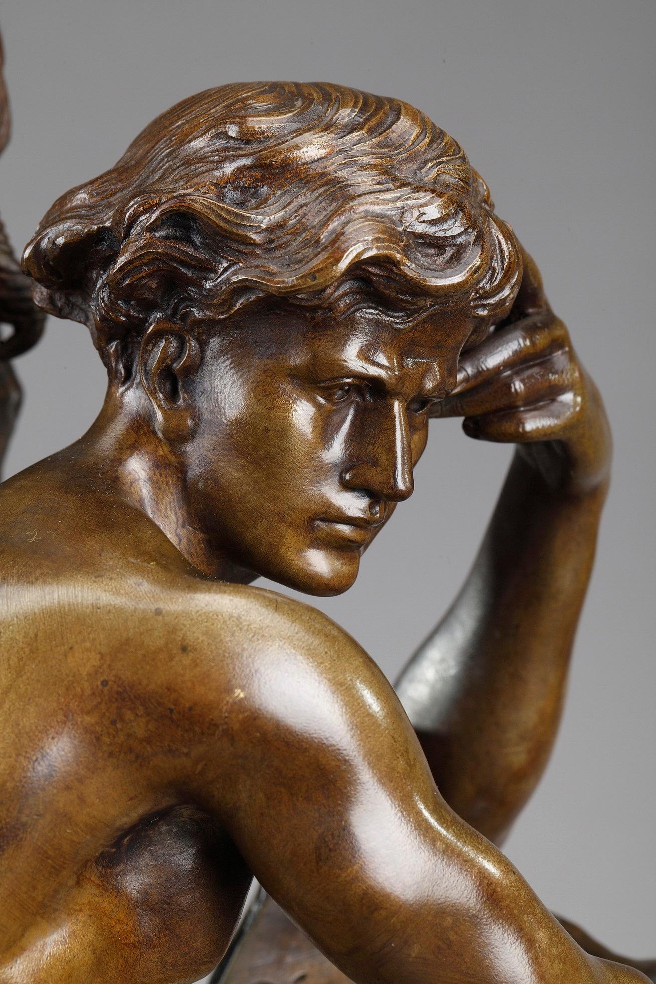 Bronze The Thinker by Emile-Louis Picault 4