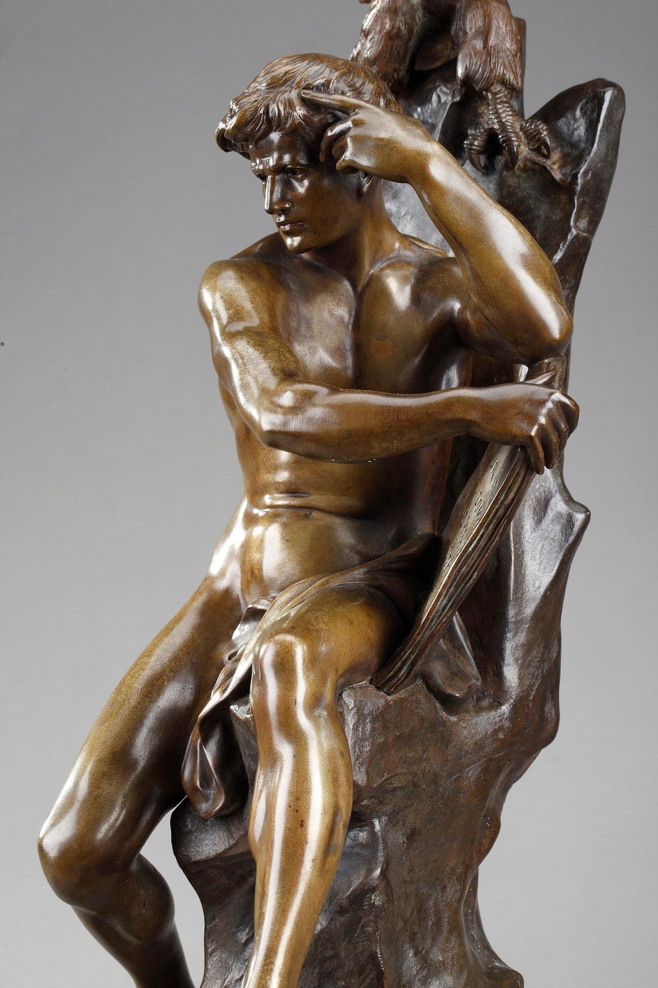 Bronze The Thinker by Emile-Louis Picault 6