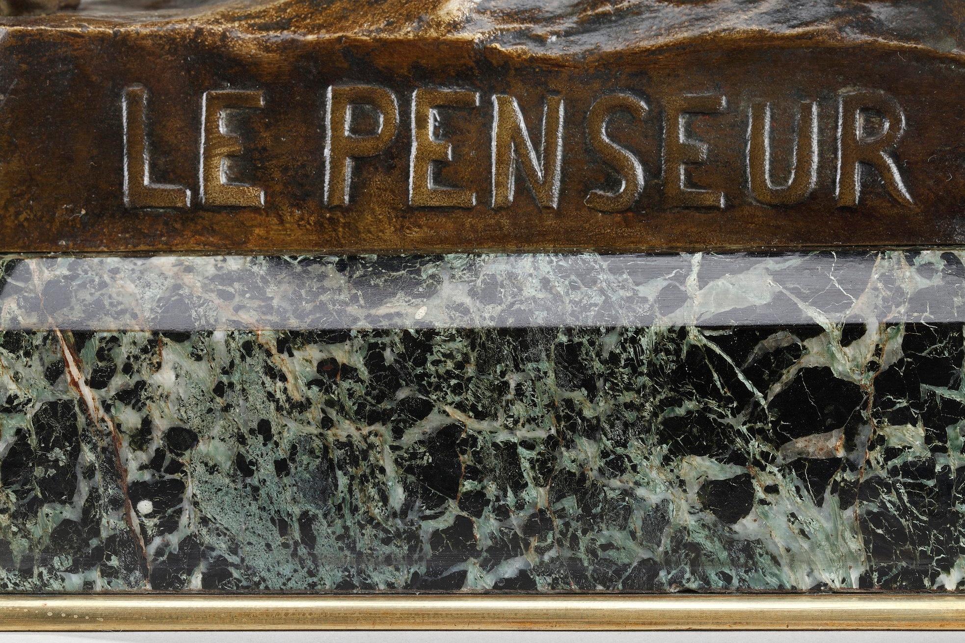 Bronze Le Penseur d'Emile-Louis Picault 1