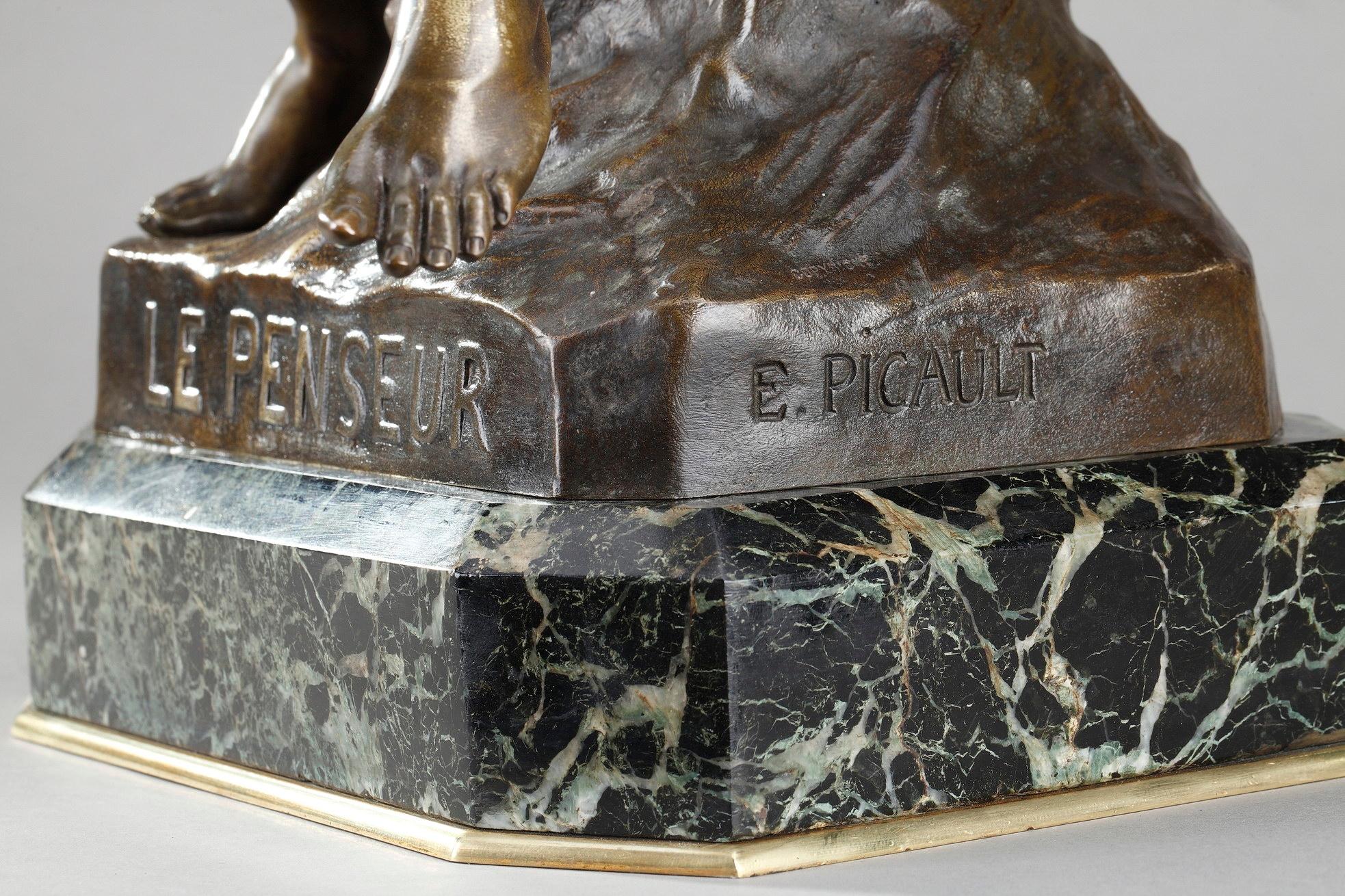 Bronze Le Penseur d'Emile-Louis Picault 2