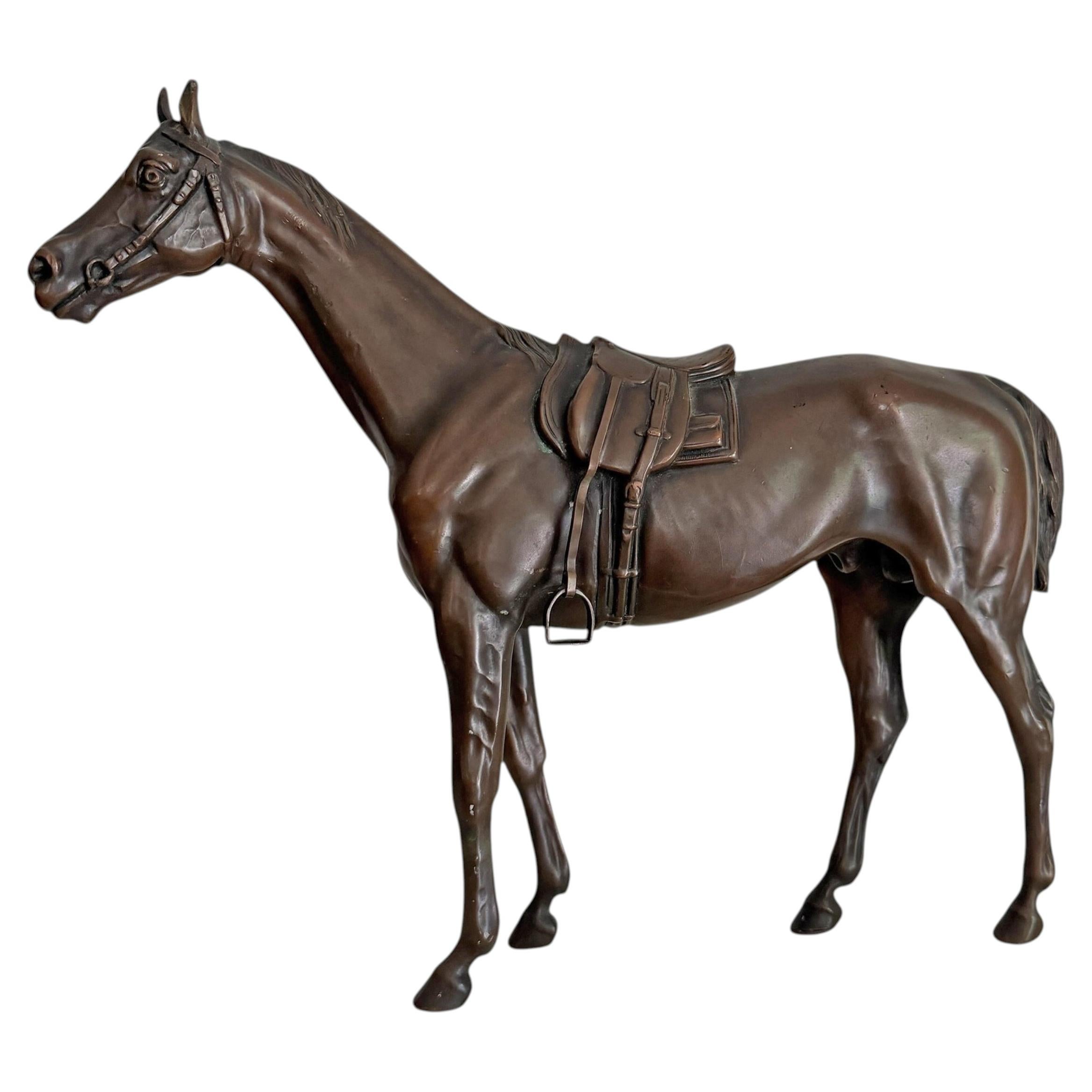 Bronze Thoroughbred Horse Sculpture For Sale