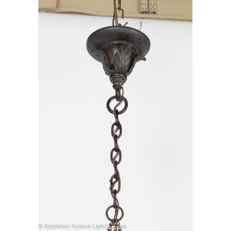 In the style of ancient Roman lamps with a central base and three lighted arms. Faces with classical braided hair. Made in the early 20th century.

Material: Bronze
Style: Traditional
Period Made: Early 20th century
Dimensions: 14 × 14 × 22