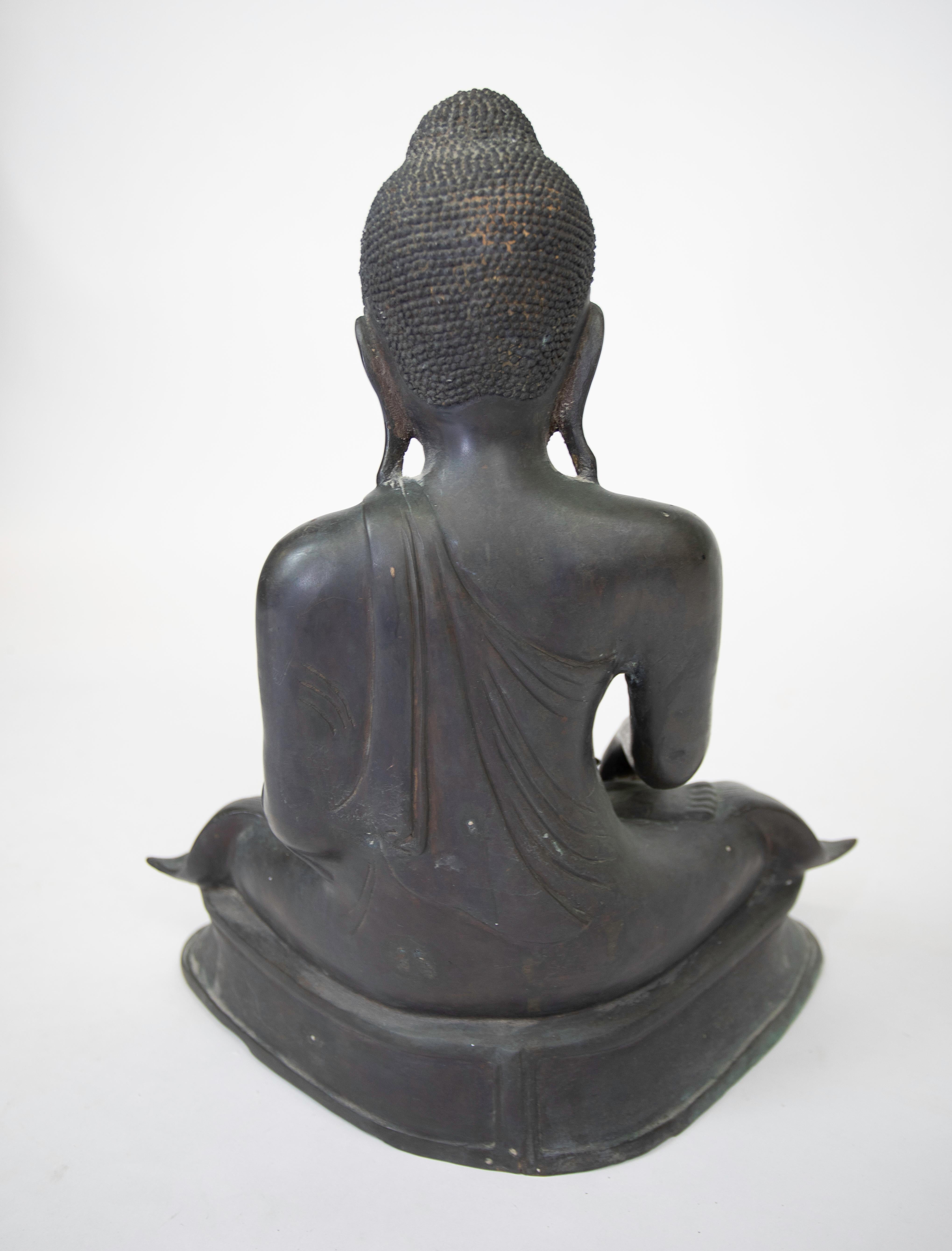 An early 20th century bronze Buddha.