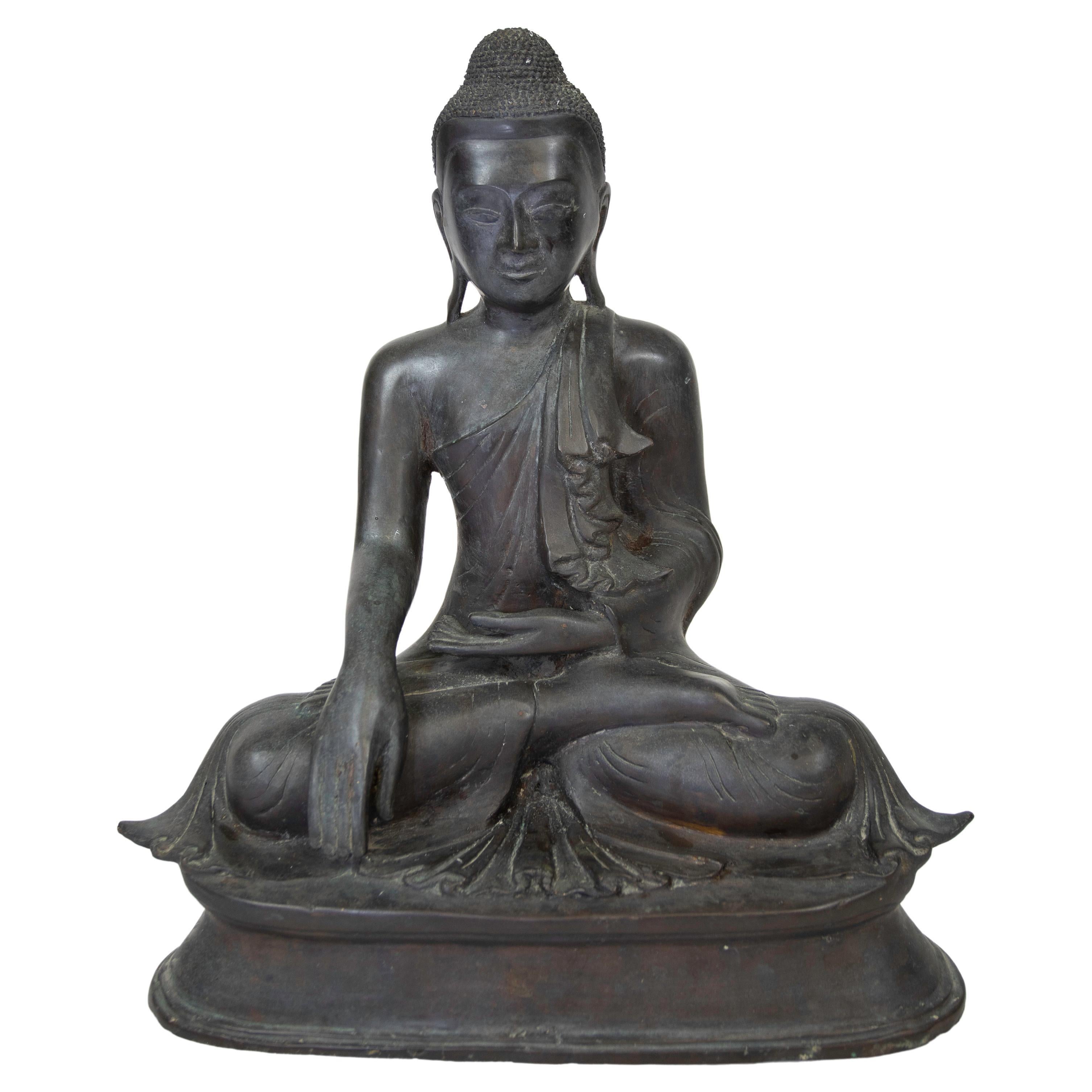 Buddha tibetano in bronzo