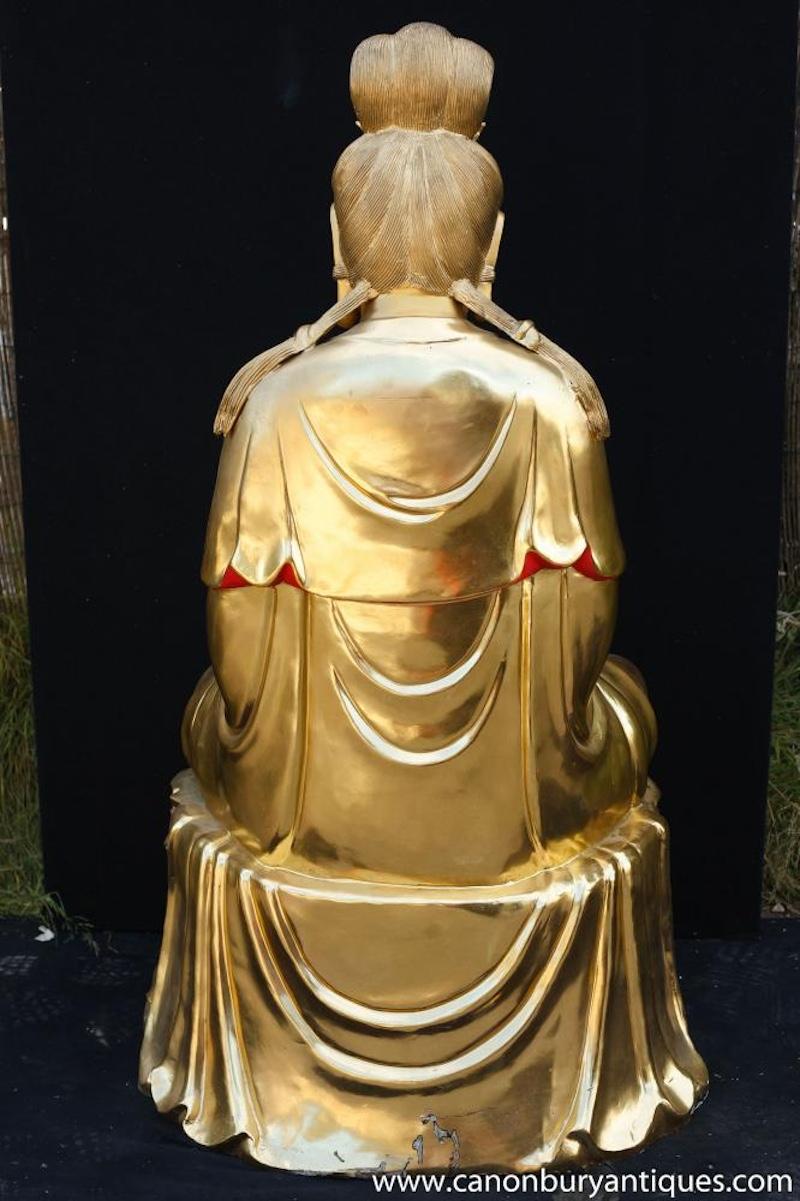 Statue de Bouddha tibétain en bronze Lotus Pose bouddhiste en vente 1