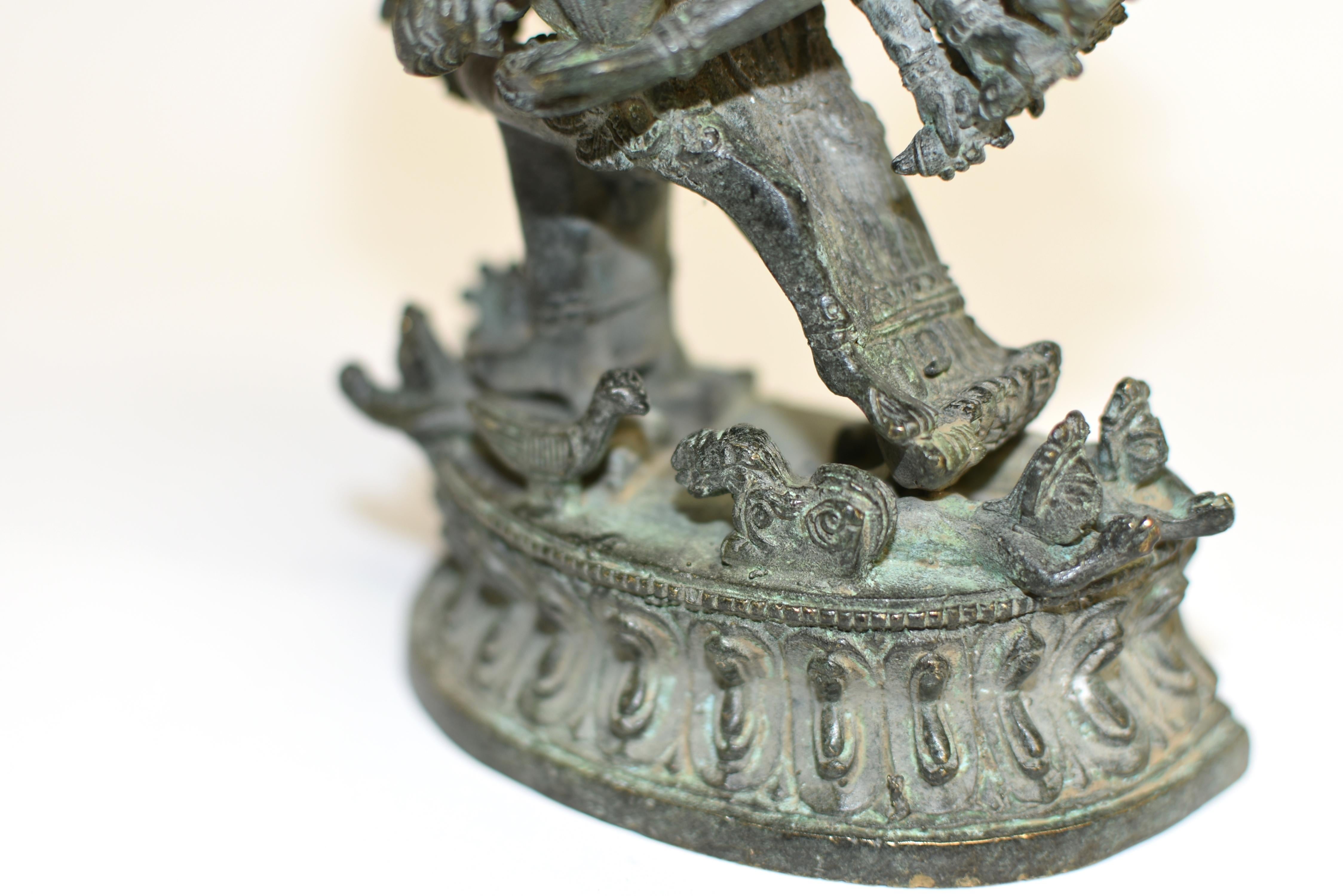 Statue tibétaine d'un couple de statues en bronze Vajrasattva Yab Yum en vente 1