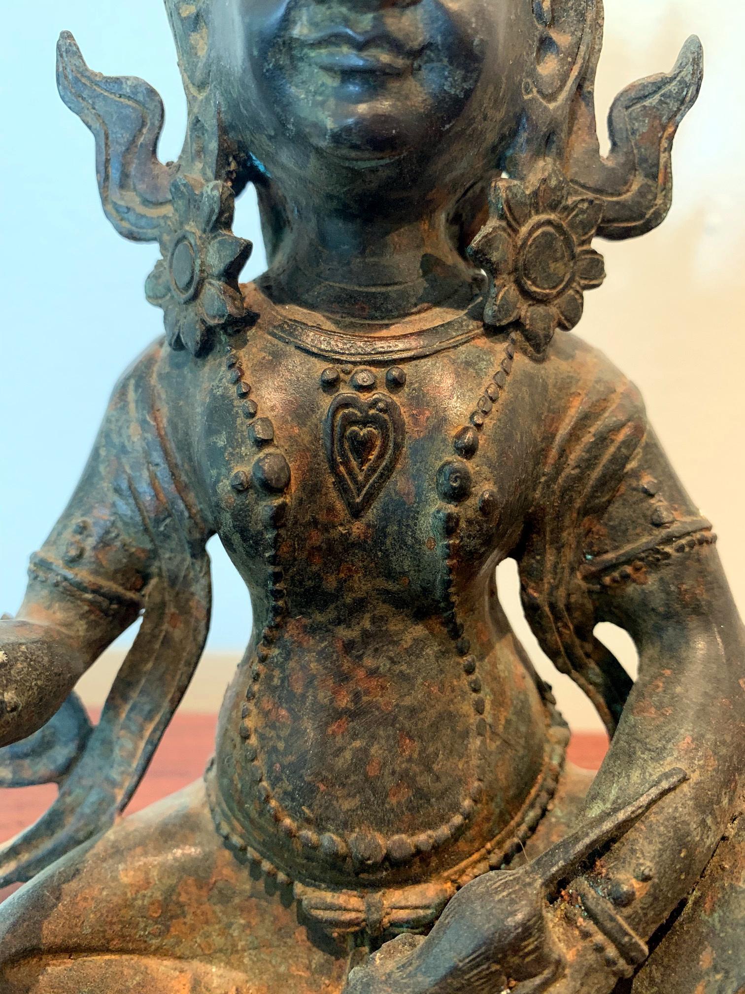 Bronze Tibetan Jambhala God of Wealth Statue 1
