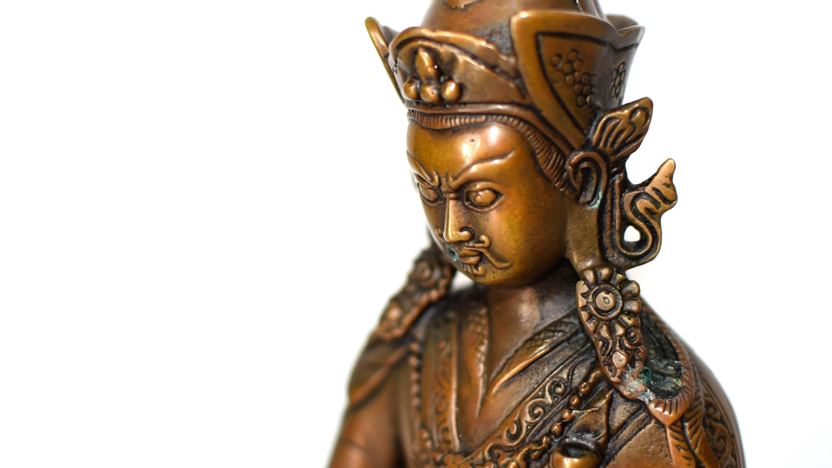 Bronze Tibetan Statue of Teacher, Padma Sambhav 1