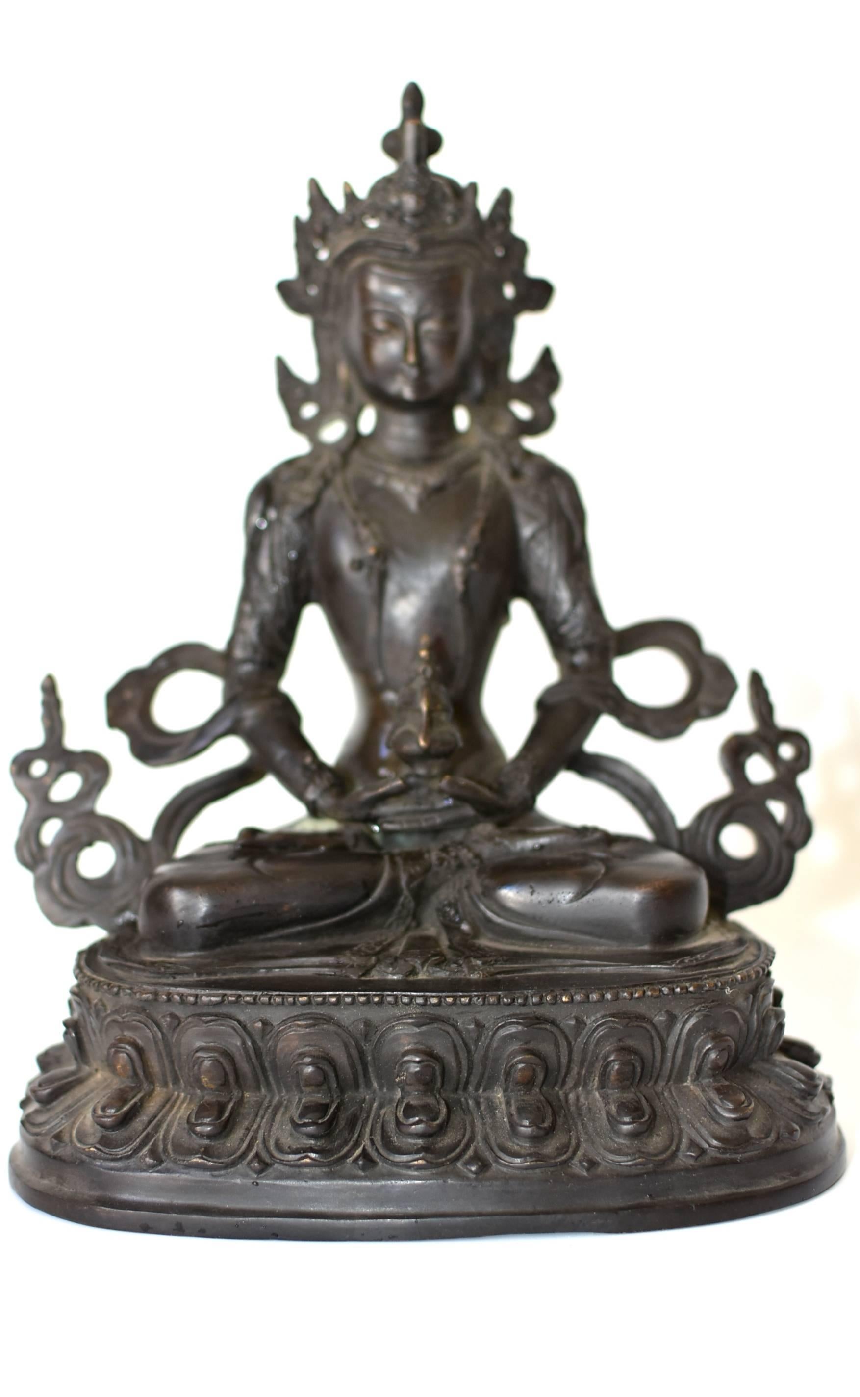 Bronze Tibetan Amitayus For Sale 15