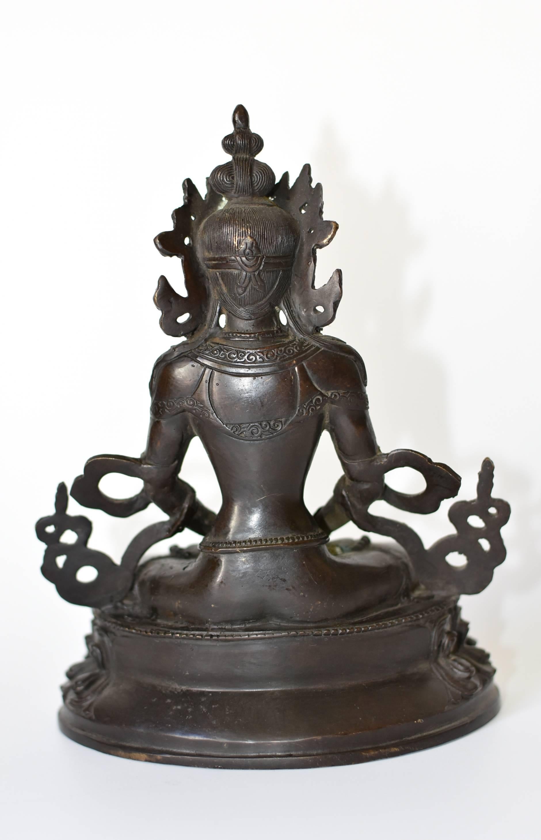 Bronze Tibetan Amitayus For Sale 16