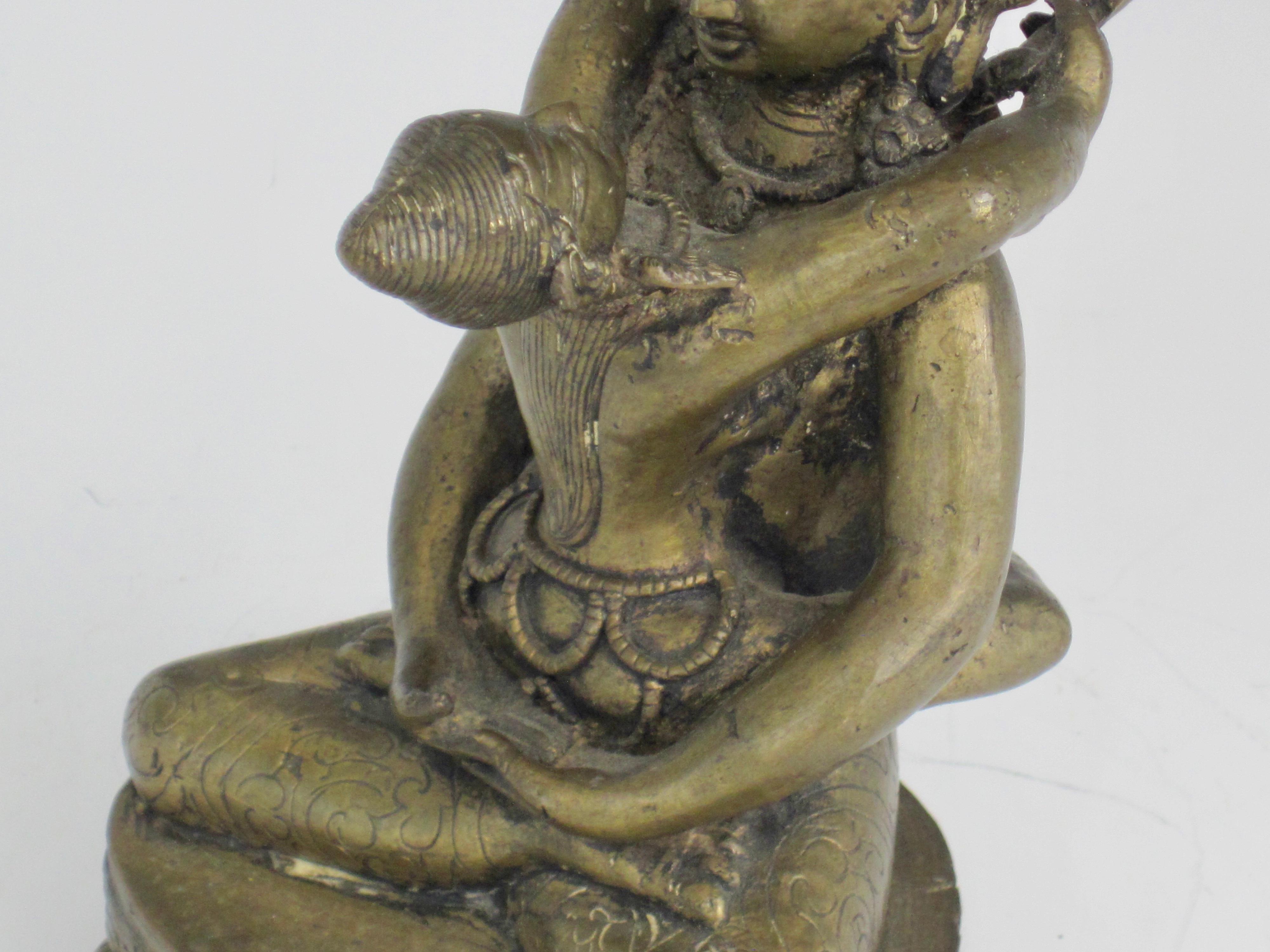 Bronze Tibetan Yab-Yum Statue For Sale 3