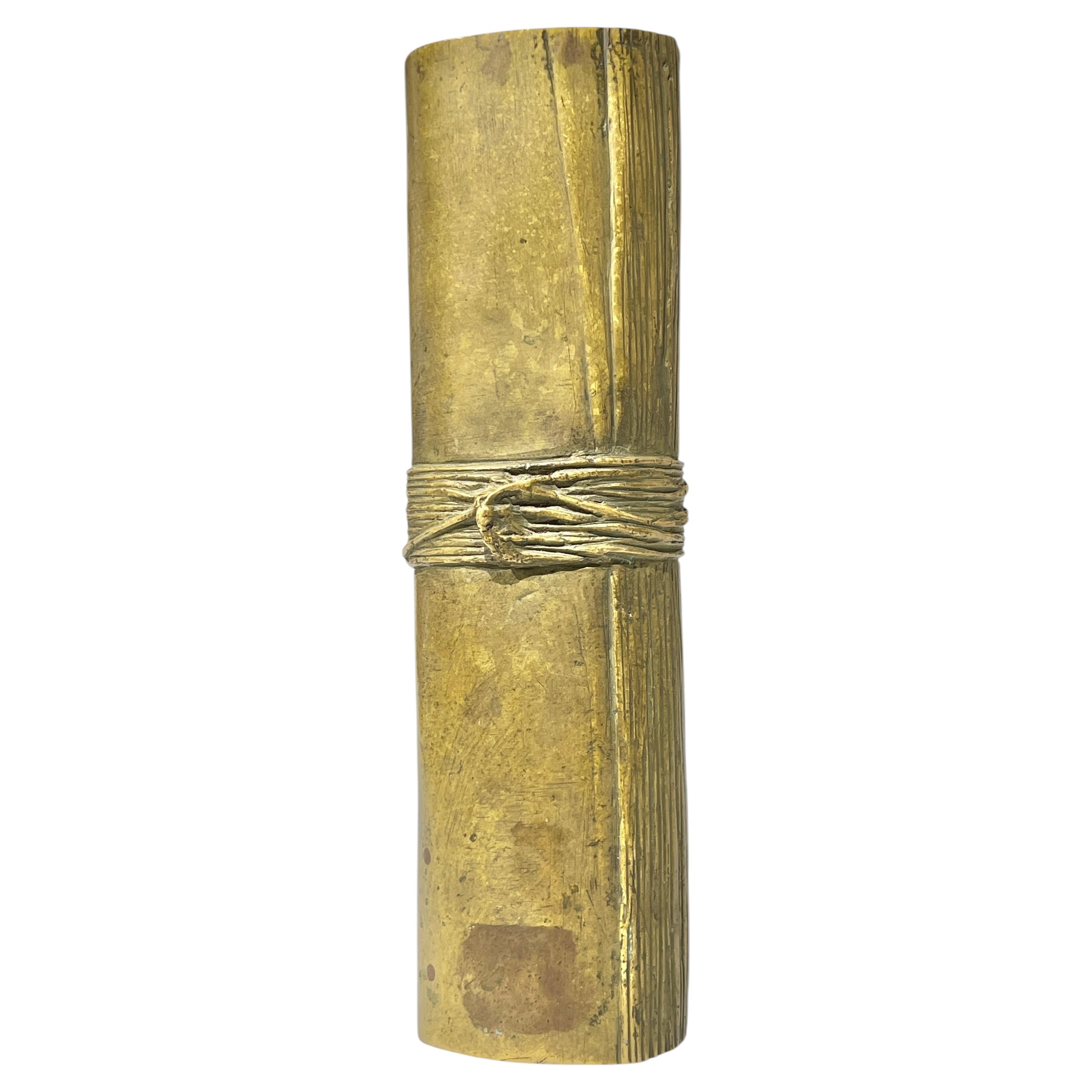 Bronze Tied Scroll Sculpture / Table Ornament from Limited Edition For Sale