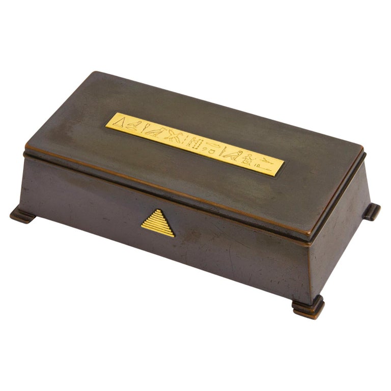 Bronze Tiffany and Co Box with 18K Gold Appliques at 1stDibs
