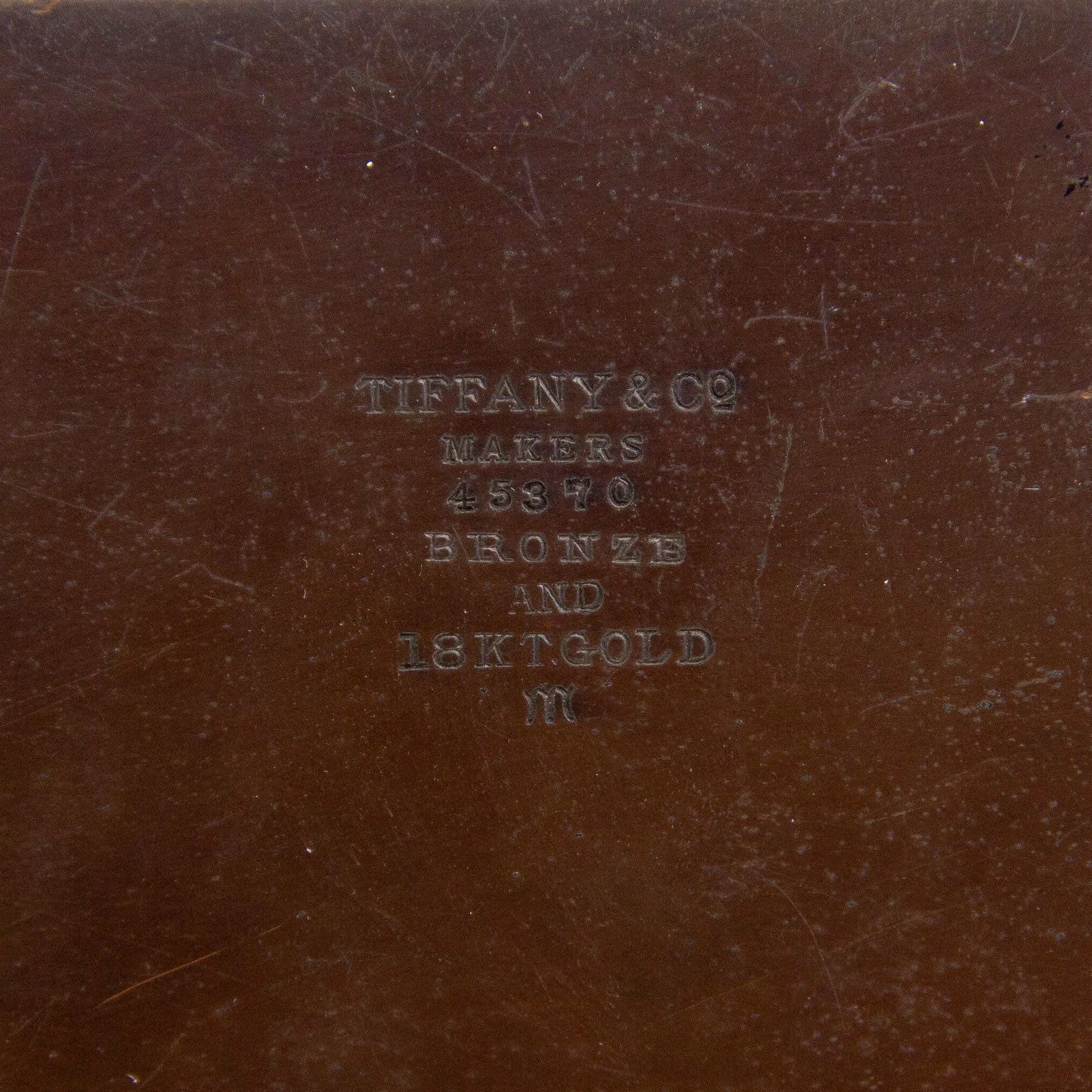 Bronze Tiffany & Company Box with 18 Karat Gold Mounts 1