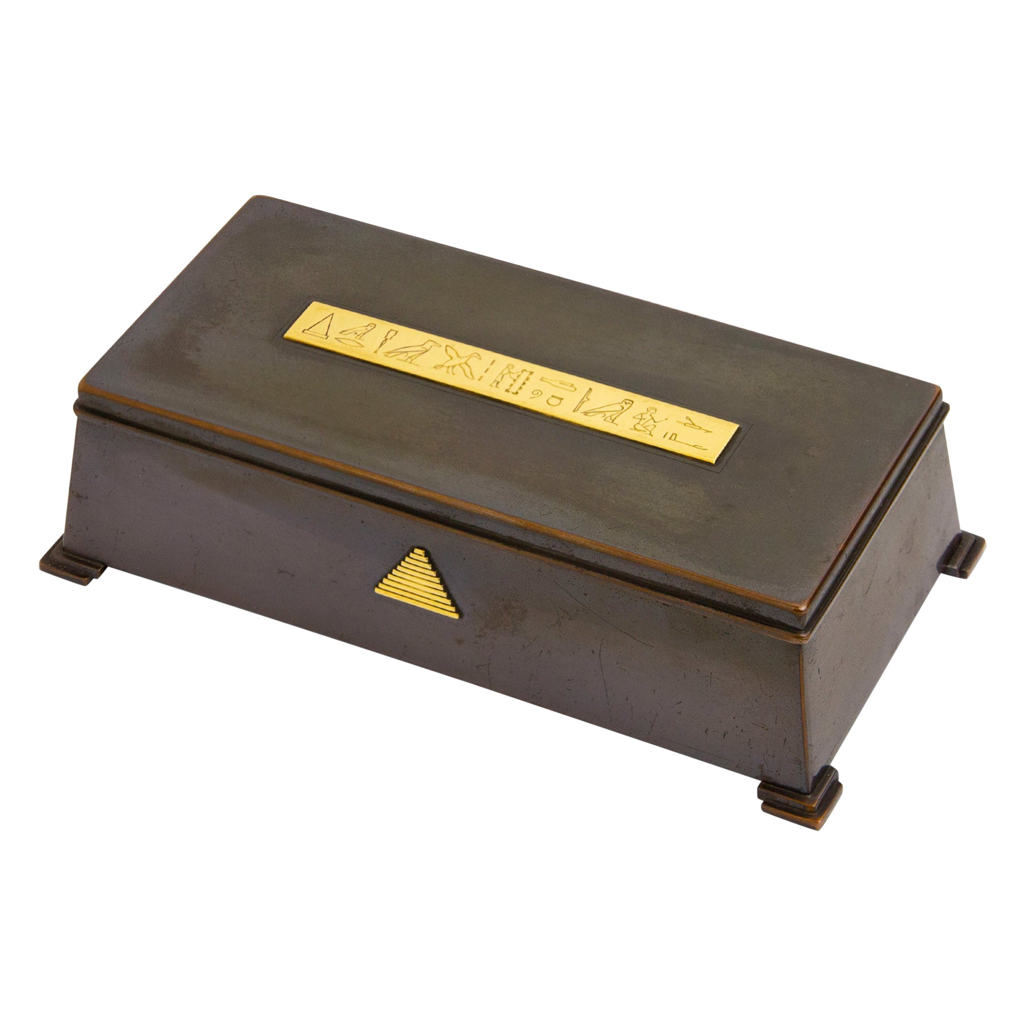 Bronze Tiffany & Company Box with 18 Karat Gold Mounts