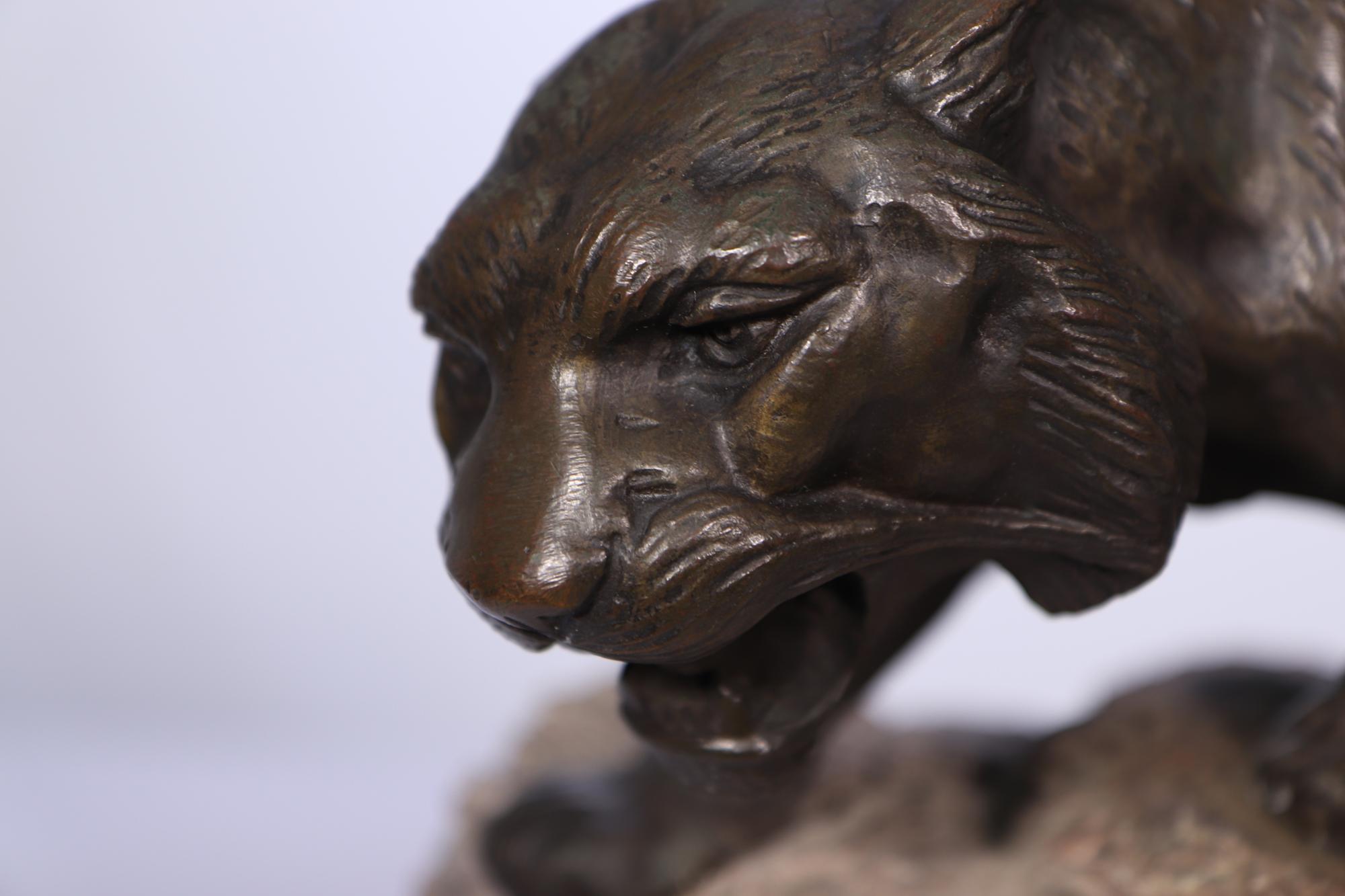 Bronze Tiger by James Andrey c1920 For Sale 6