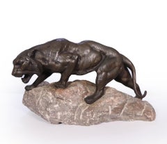 Tigre en bronze de James Andrey vers 1920