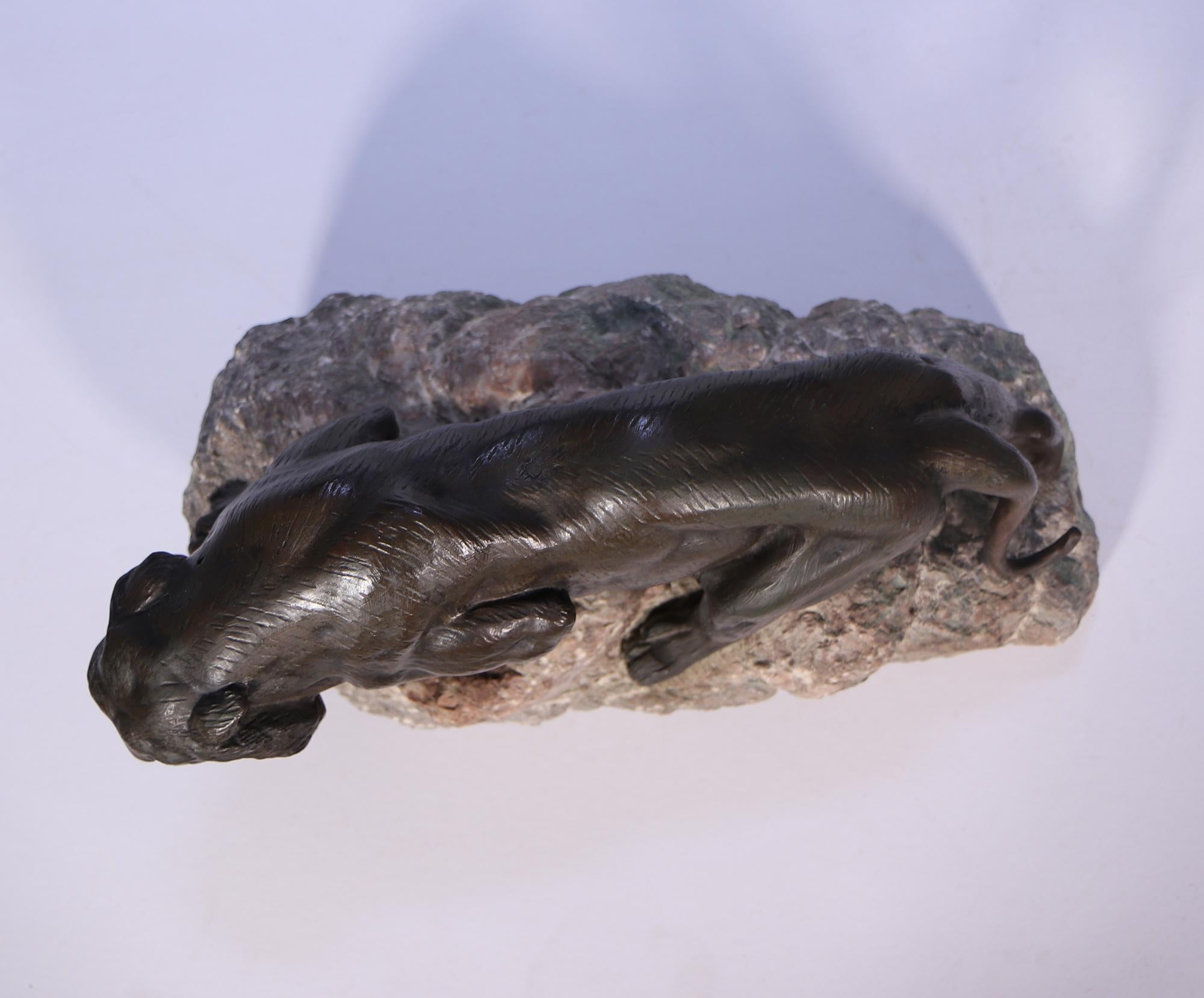Bronze Tiger by James Andrey c1920 For Sale 3