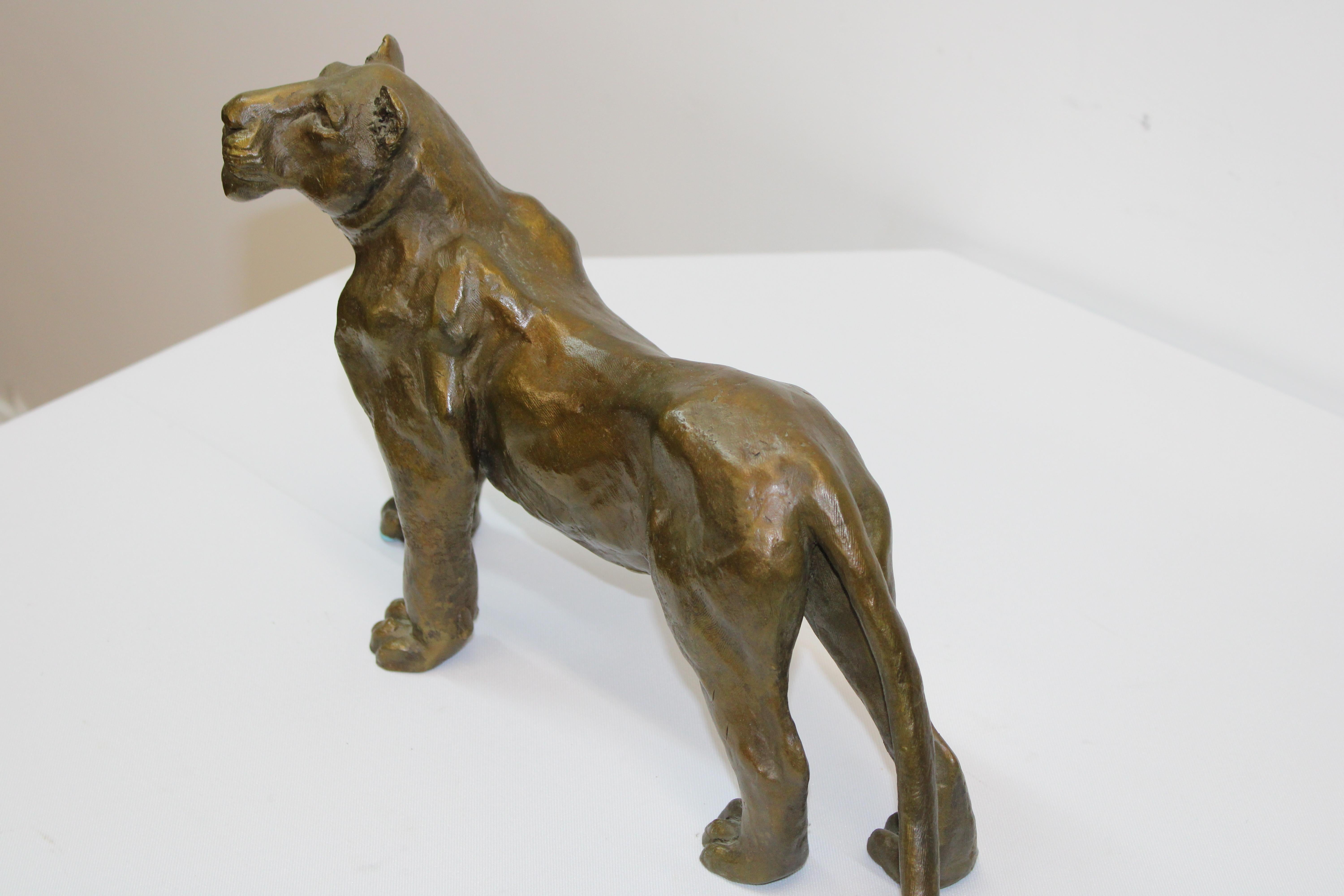 Bronze Tiger by Sue Rifenberick In Good Condition For Sale In San Francisco, CA
