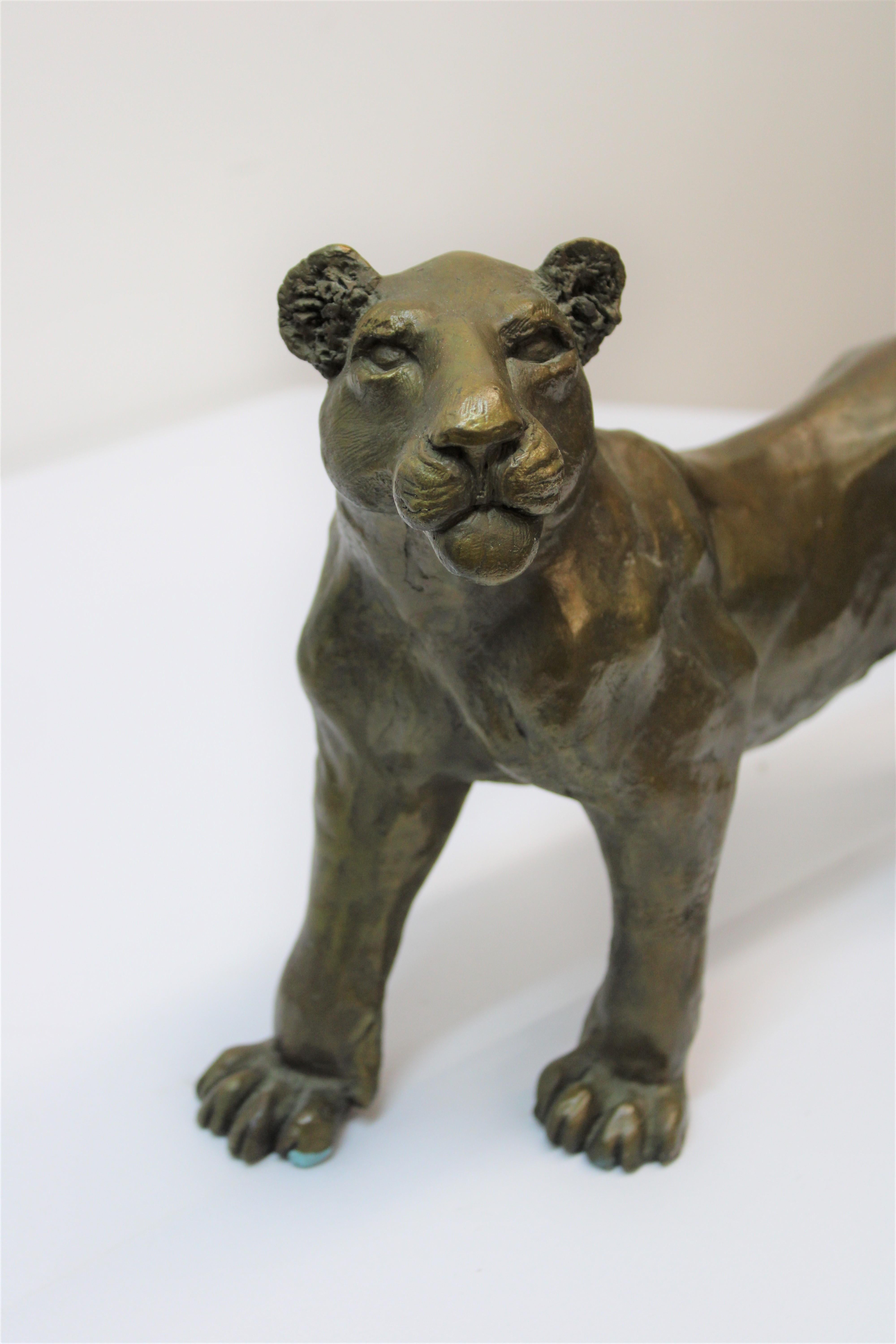 Tiger aus Bronze von Sue Rifenberick im Angebot 1