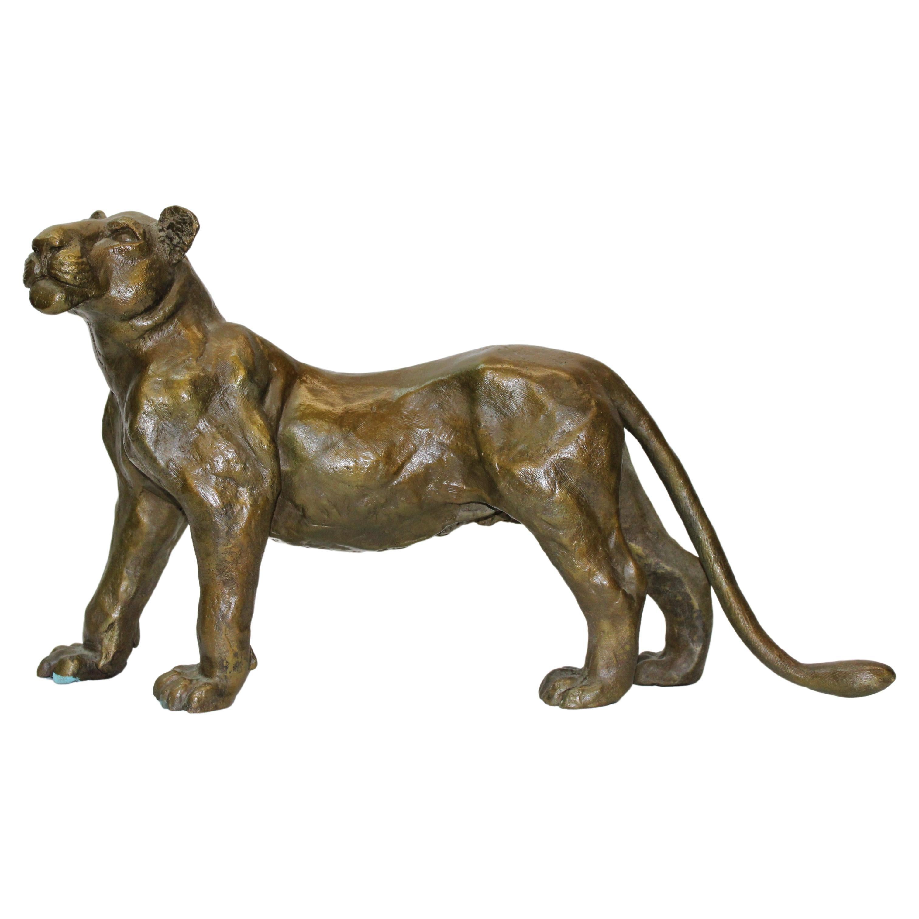 Bronze Tiger by Sue Rifenberick For Sale
