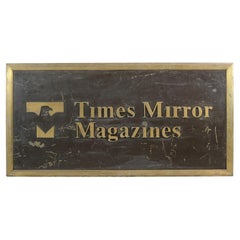 Bronze Times Mirror Magazine Plaque from New York City