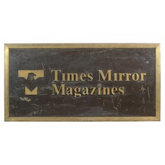 Placa de bronce de la revista Times Mirror de Nueva York