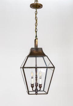 Bronze-Toned 3-Light Copper Lantern
