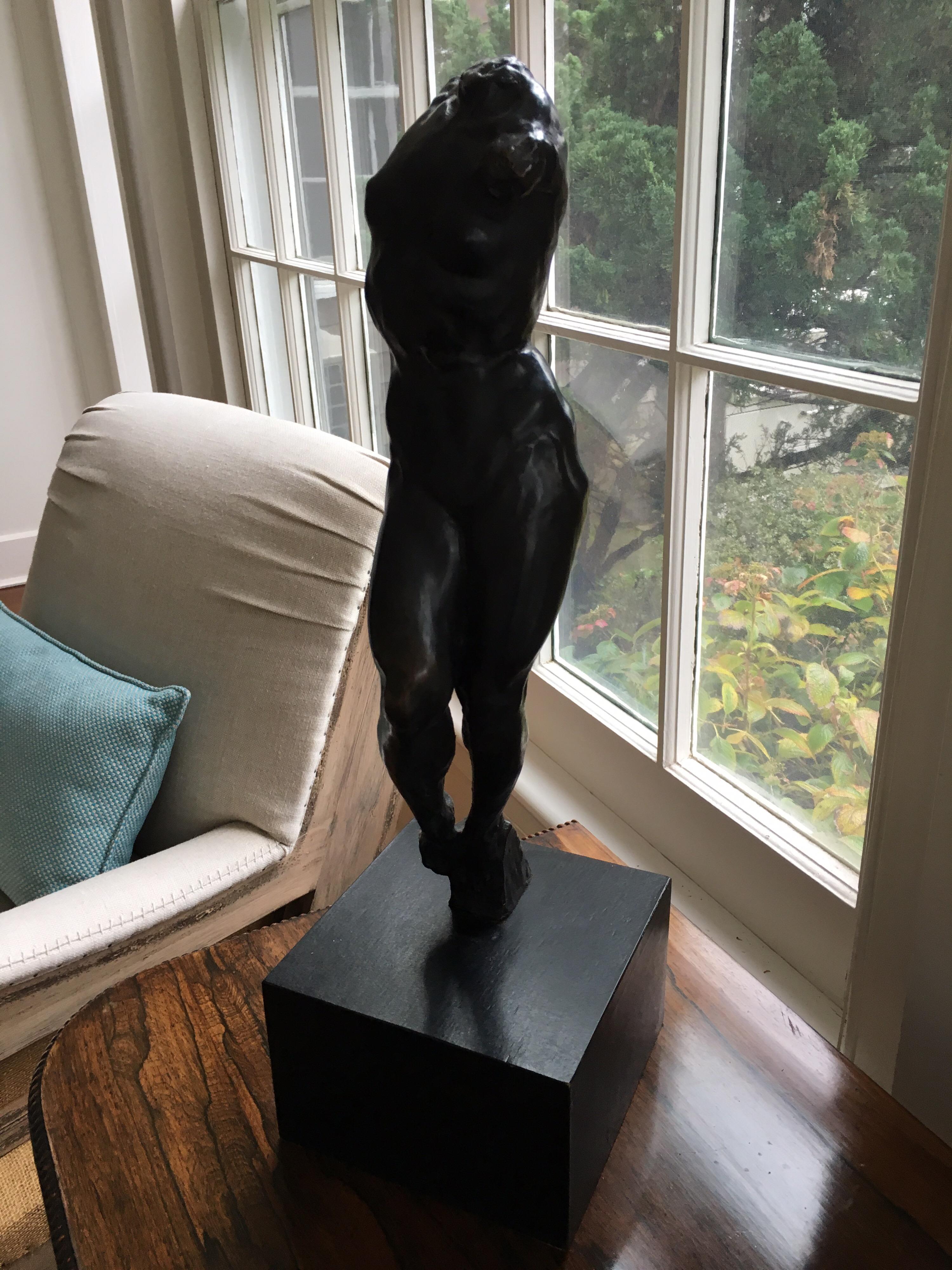 Gary Weisman (American, b. 1952)
Patinated bronze on wood plinth
Overall dimensions: 22” H x 7” W x 7” D
Sculpture: 17.5