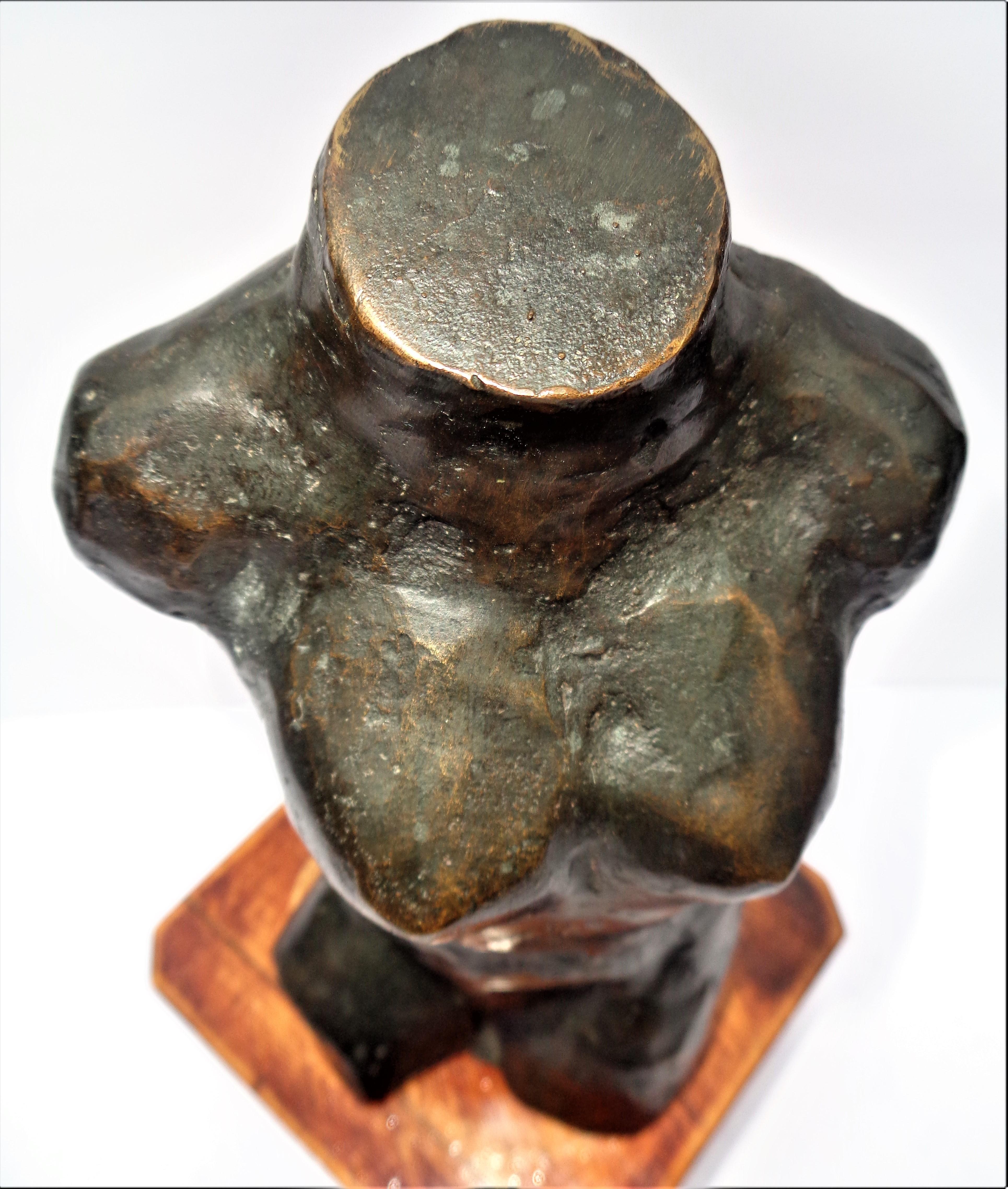 Bronze Torso Sculpture by Mordechai Avniel 5