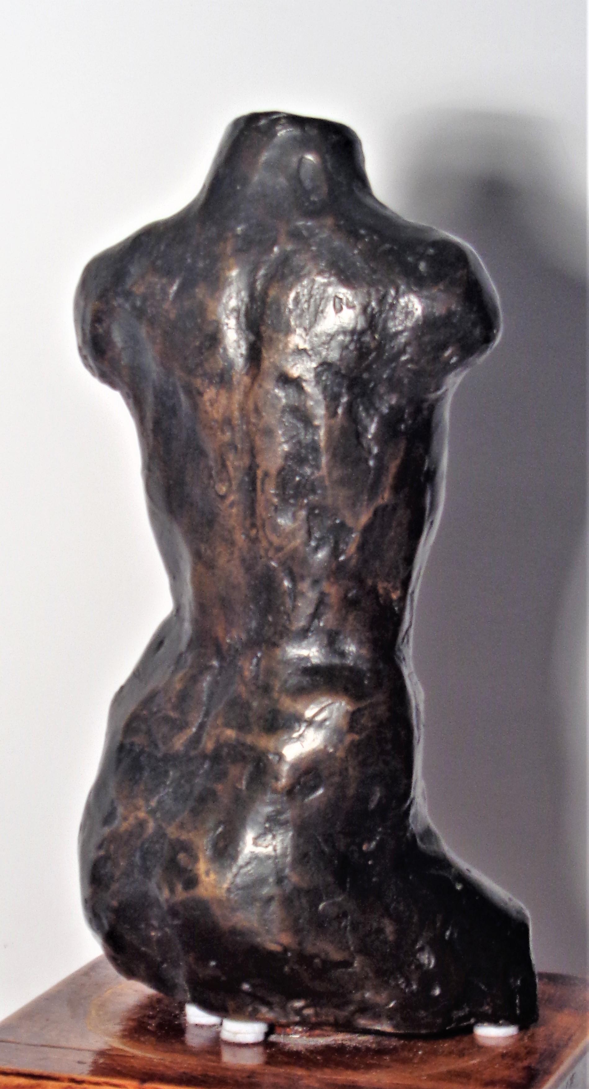 20th Century Bronze Torso Sculpture by Mordechai Avniel