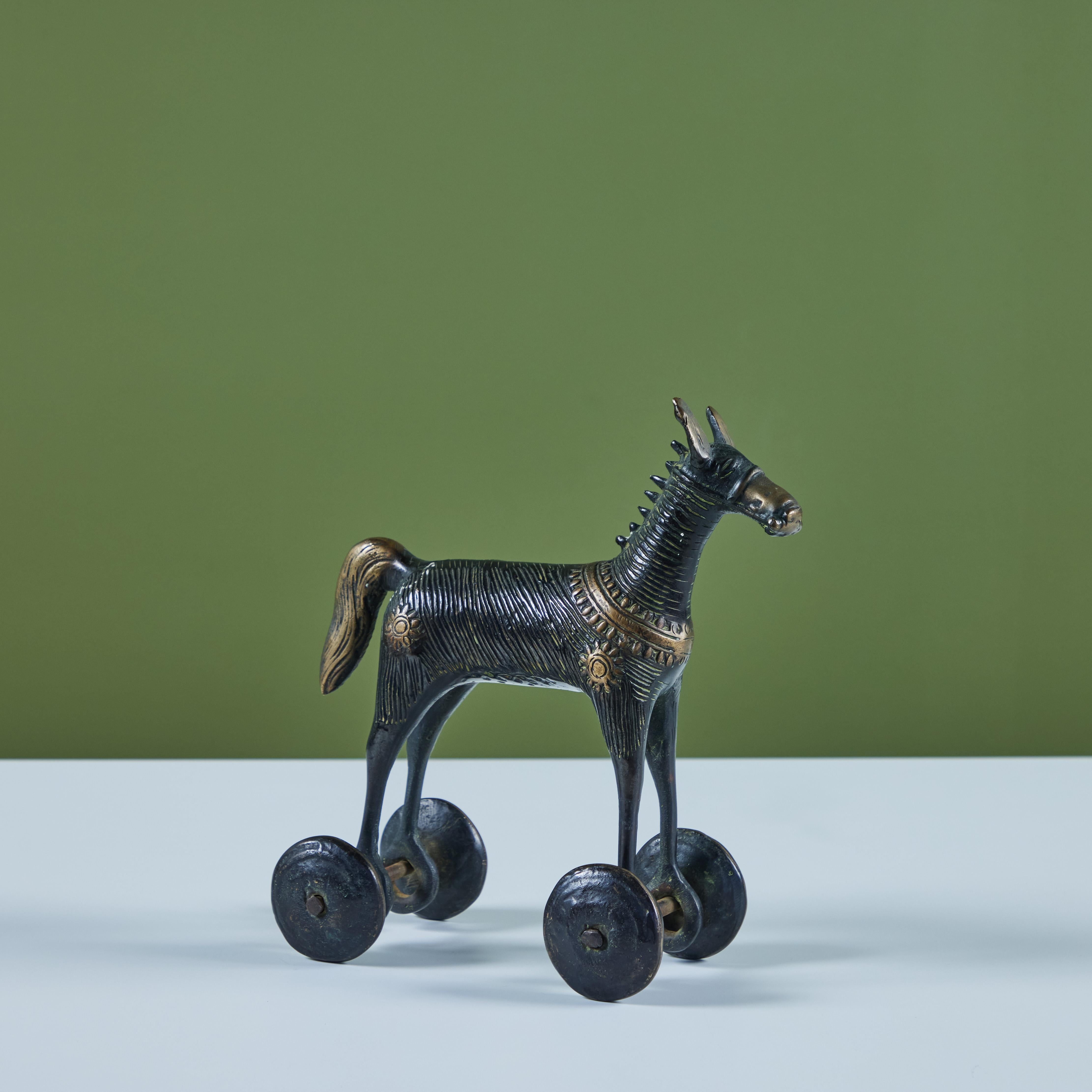 Indian Bronze Toy Horse For Sale