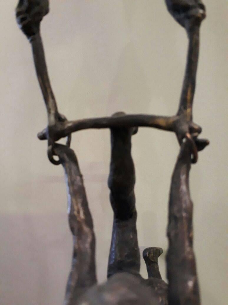 Mid-Century Modern Bronze Trapeze Artists Made by Bep Van Den Bergh, 20th Century