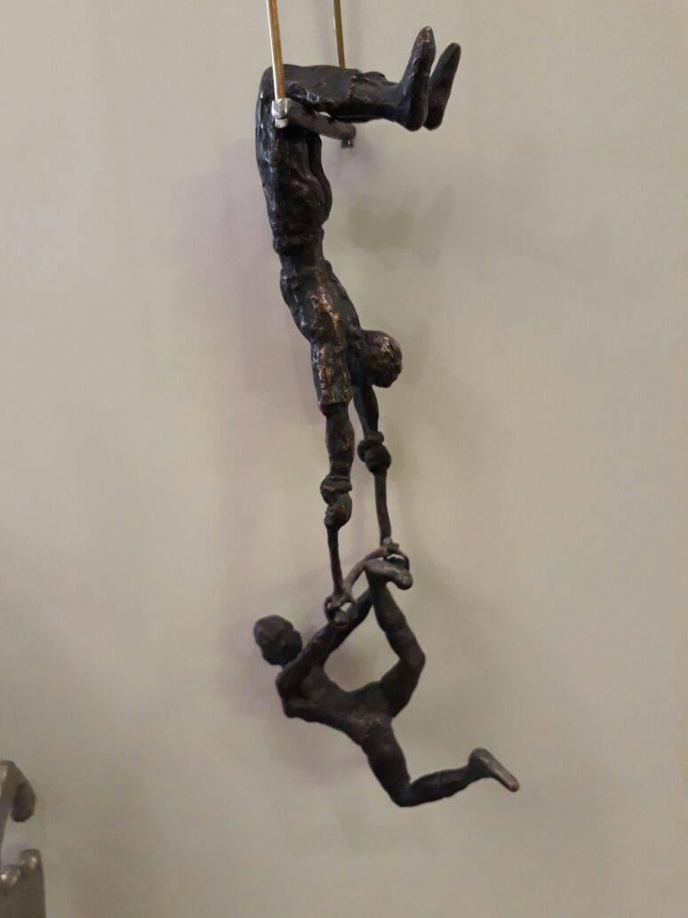 Bronze Trapeze Artists Made by Bep Van Den Bergh, 20th Century In Excellent Condition In Mexico City, MX