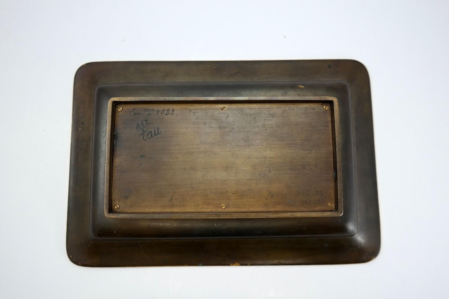 Bronze Tray by Ferdinand Levillain & F. Barbedienne, 19th Century 1