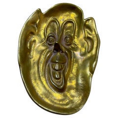 Bronze Tray, Vide-Poche, w/ Whimsical Smiling Face
