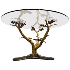 Bronze Tree Coffee Table by Willy Daro, 1970s
