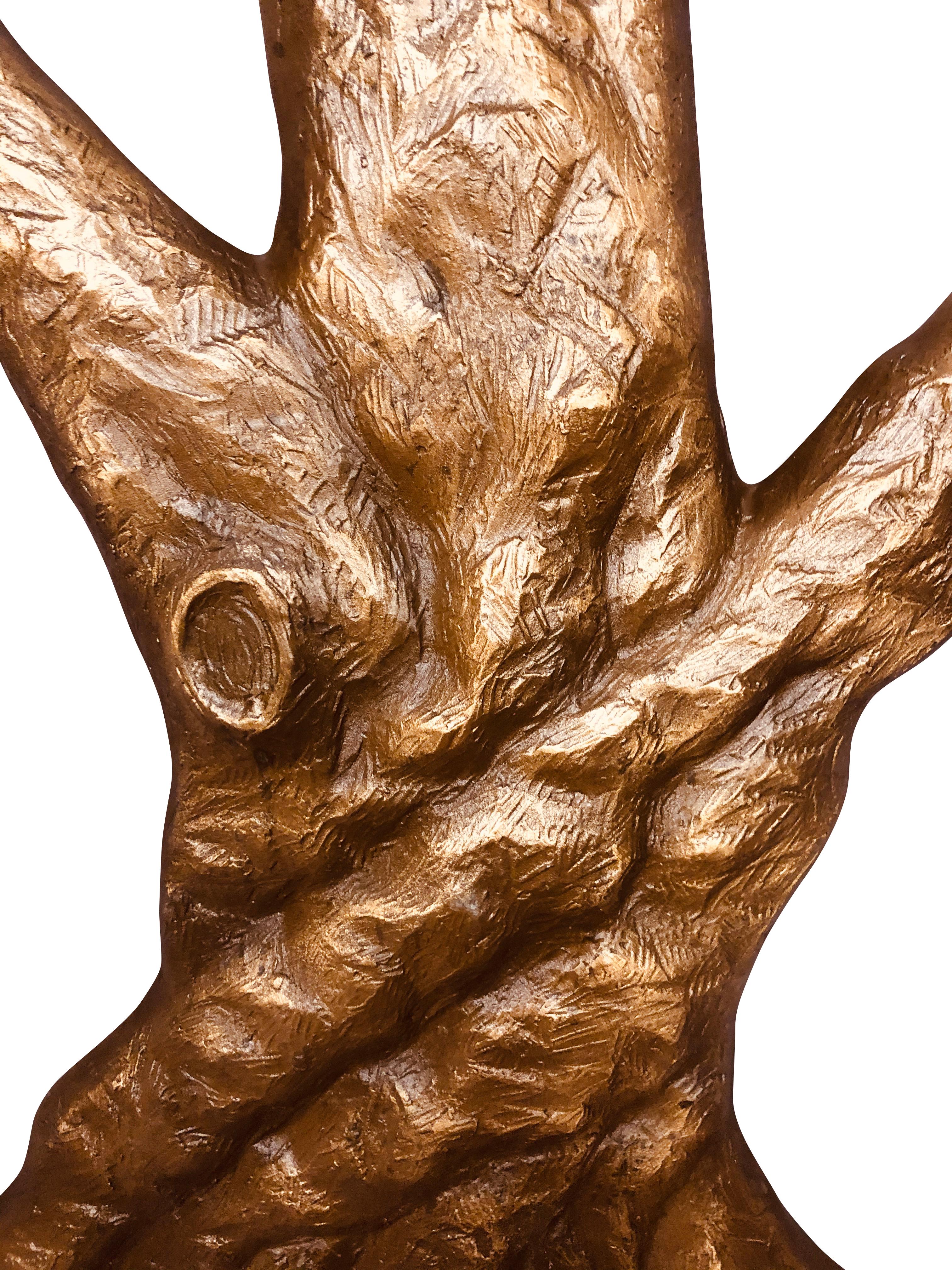 Americano Albero in bronzo Scultura da parete da giardino del Medioevo in vendita