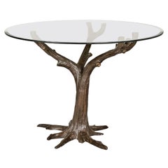 Bronze Tree Table with Rich Brown Patina