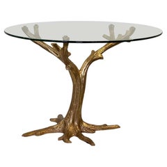 Bronze Tree Table with Striking Gold Patina