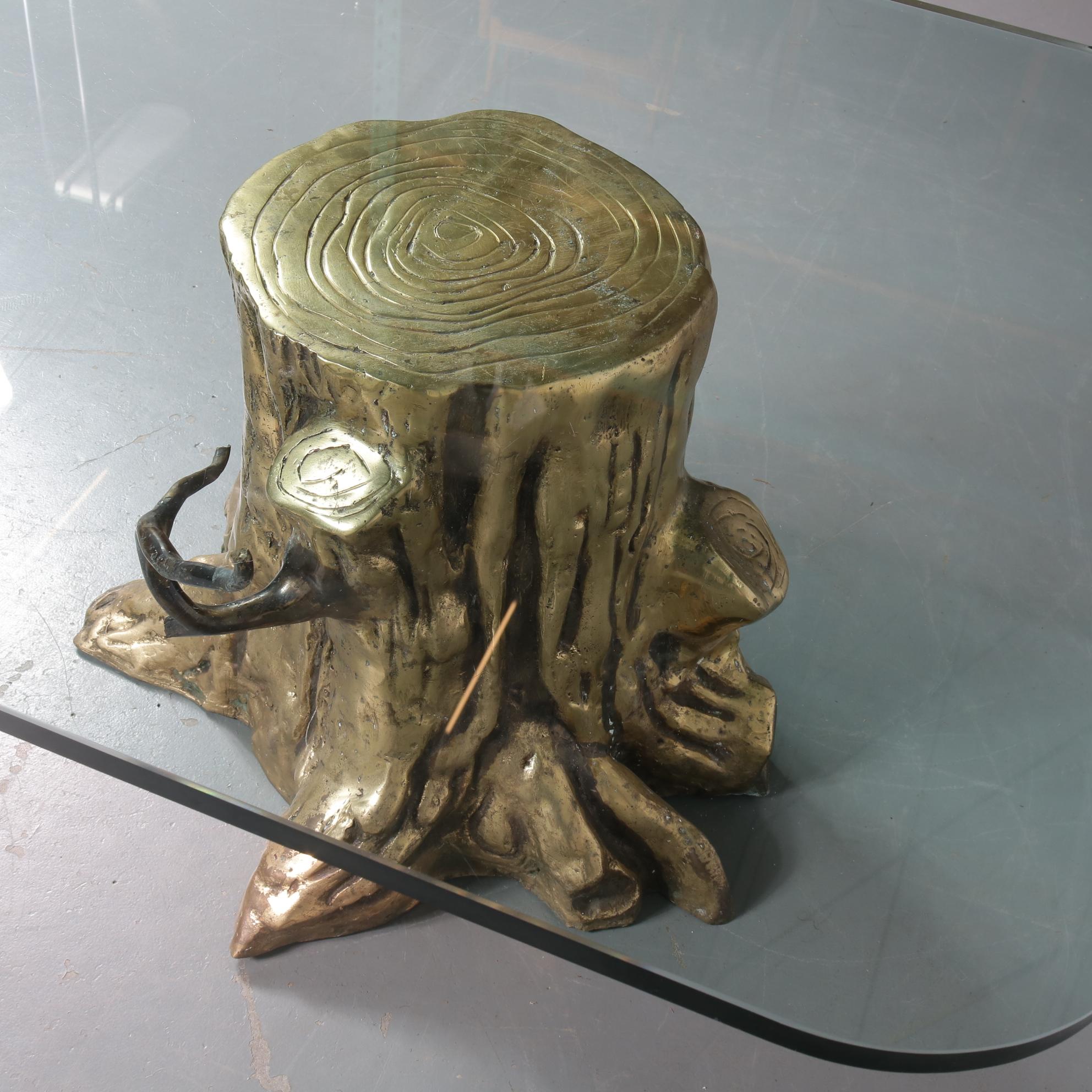 Bronze Tree Trunk Coffee Table, 1980 4